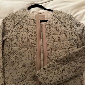 Blank NYC Beige Floral Puffer Jacket